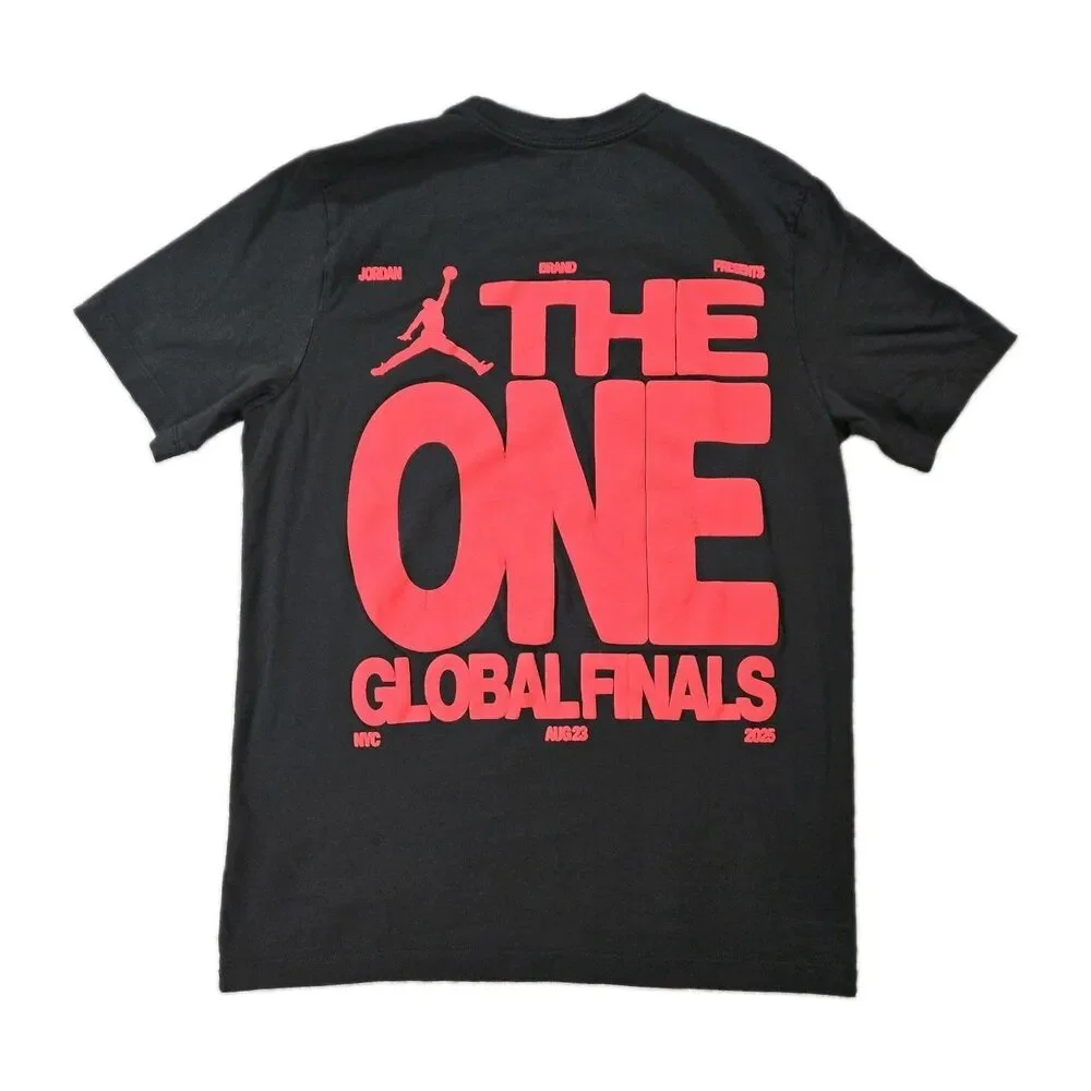 Mens Air Jordan T Shirts Too Easy The One Global Finals Medium Black